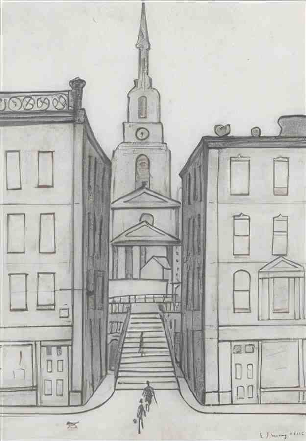 L S Lowry All Saints, Newcastle A4 Photo Print 1