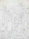 L S Lowry An Argument Study A4 Art Photo Print