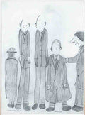 L S Lowry An Arrest 1 A4 Art Photo Print