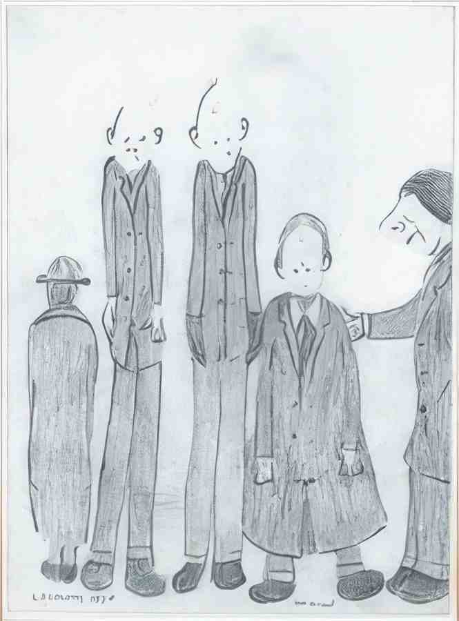 L S Lowry An Arrest 1 A4 Art Photo Print