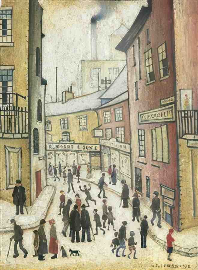 L S Lowry An Old Street 1 A4 Art Photo Print