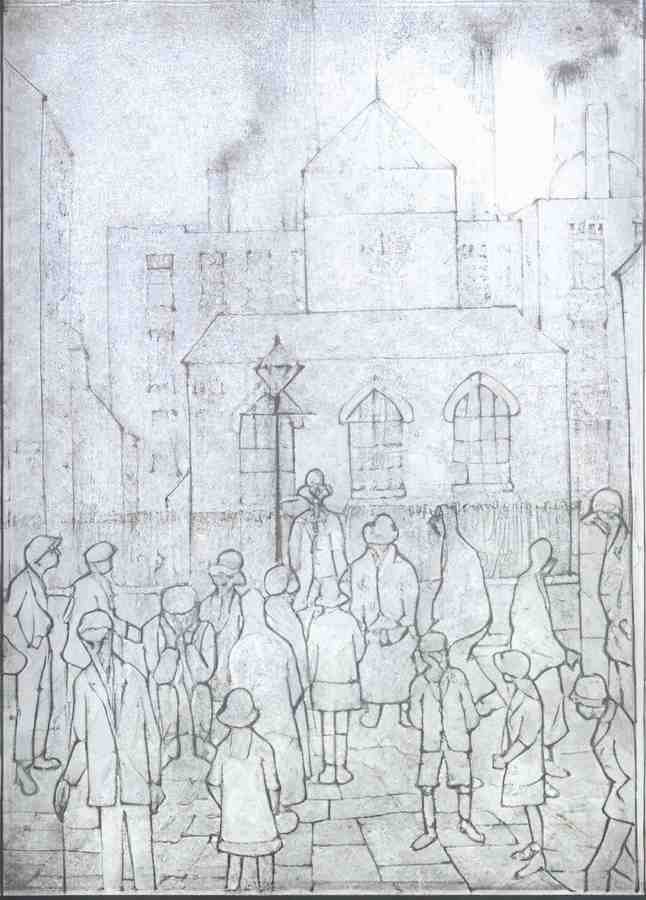 L S Lowry An Open Space (2) A4 Photo Print