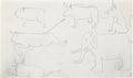 L S Lowry Animal Study(1) A4 Photo Print 1