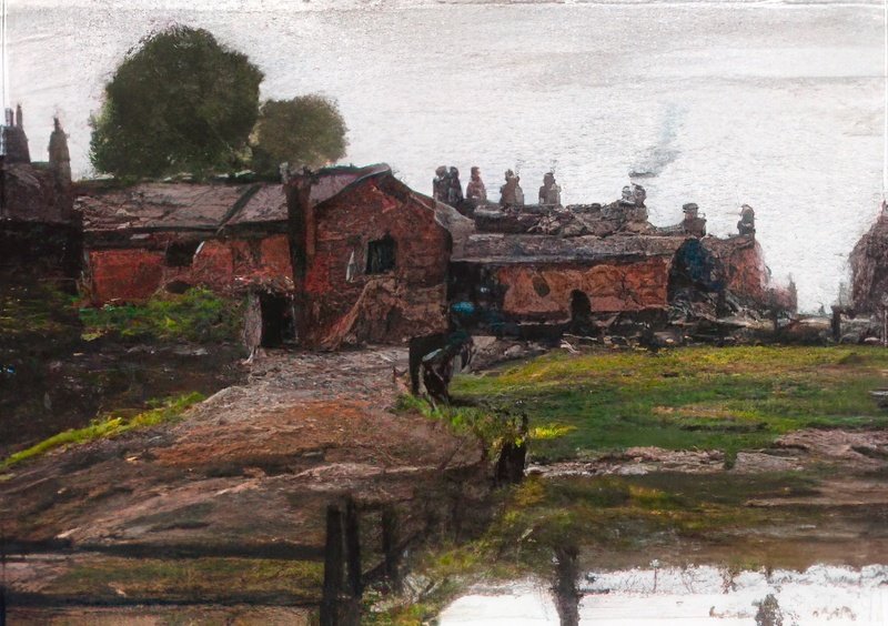 L S Lowry Askews Farm, Pendlebury 1 A4 Art Photo Print 1