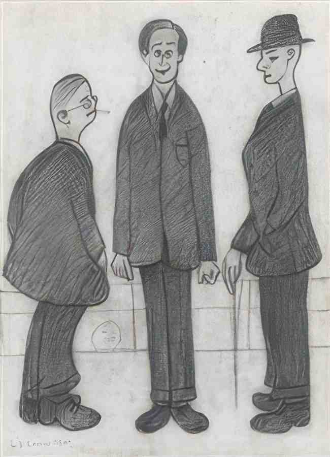 L S Lowry At The Seaside 3 A4 Art Photo Print