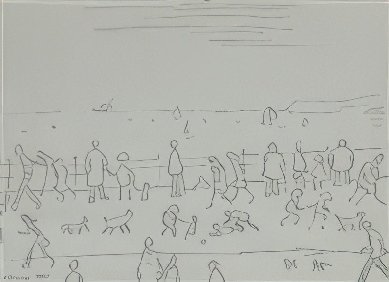 L S Lowry At The Seaside 4 A4 Art Photo Print 1