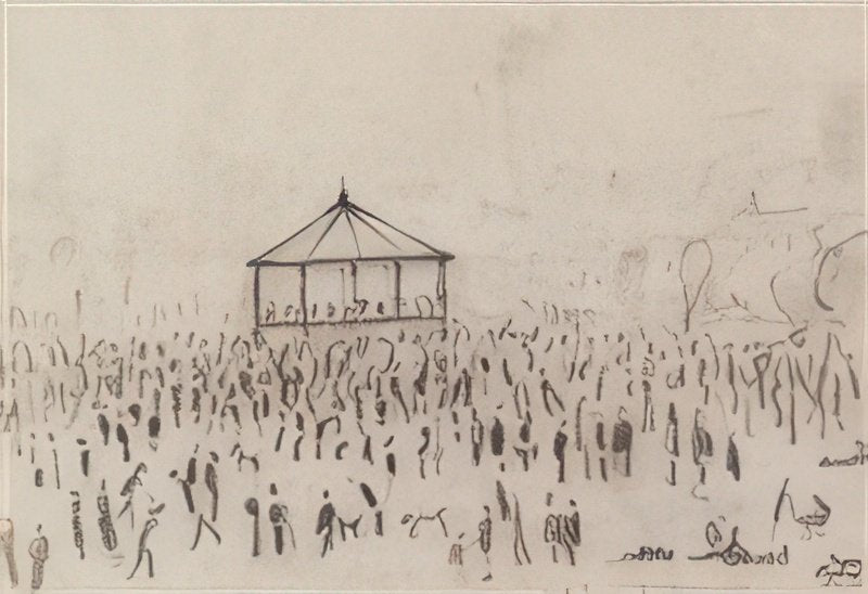 L S Lowry Bandstand, Peel Park(1) A4 Photo Print 1