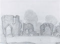 L S Lowry Basingwerk Abbey, Holywell, Rhyl A4 Photo Print 1