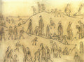 L S Lowry Beach At Sandsend(1) A4 Photo Print 1