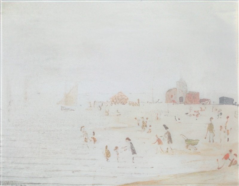 L S Lowry Beach Scene(7) A4 Photo Print 1