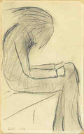 L S Lowry Beatnik In The National Gallery(1) A4 Photo Print