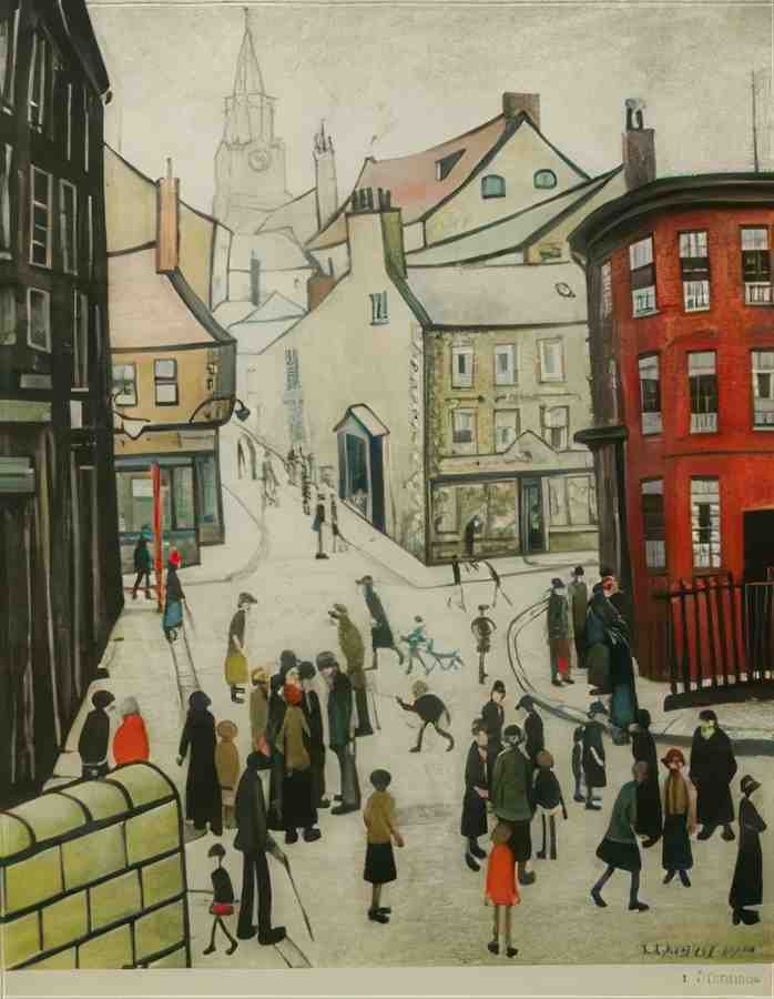 L S Lowry Berwick Upon Tweed(1) A4 Photo Print