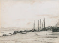 L S Lowry Boats At Lytham St Annes, Lancashire A4 Art Photo Print 1