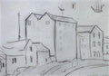 L S Lowry Buildings By The Sea 1 A4 Art Photo Print 1