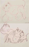L S Lowry Caricature Study Of A Dog(1) A4 Photo Print 1