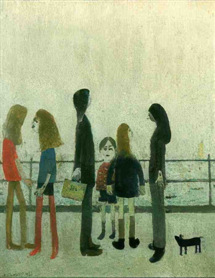 L S Lowry Children On A Promenade(1) A4 Photo Print 1