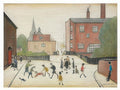 L S Lowry Children Playing, Old Road, Failsworth 1 A4 Art Photo Print 1