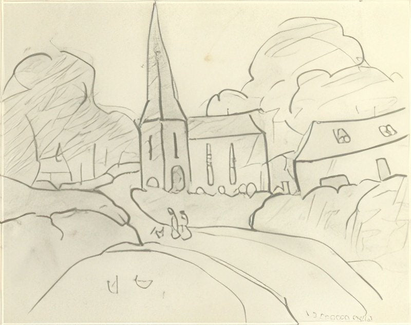 L S Lowry Church At Rockcliffe(1) A4 Photo Print 1