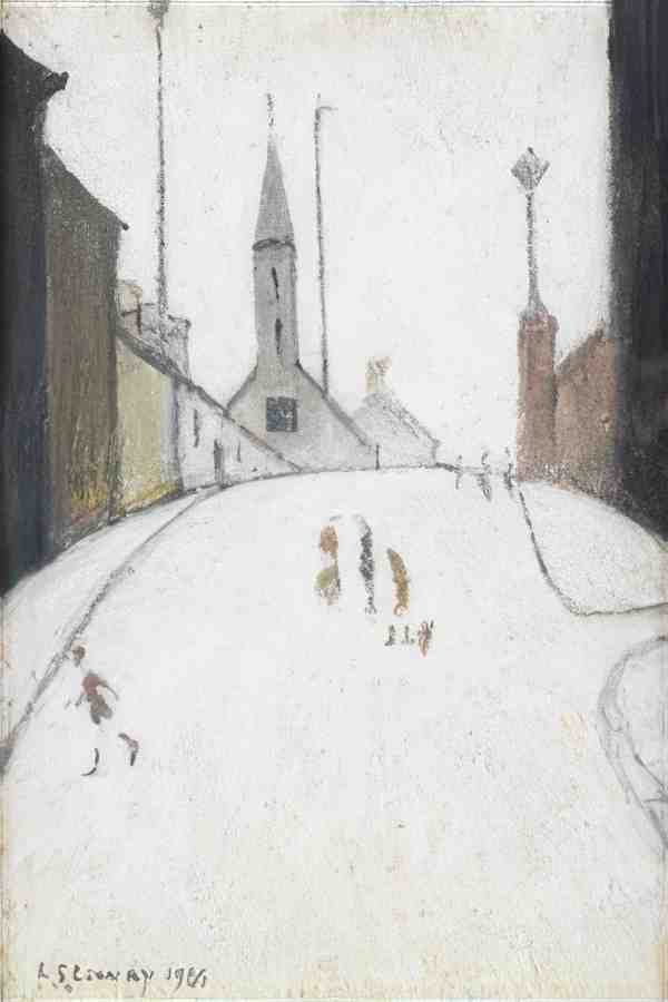 L S Lowry Church Street, Clitheroe 1 A4 Art Photo Print