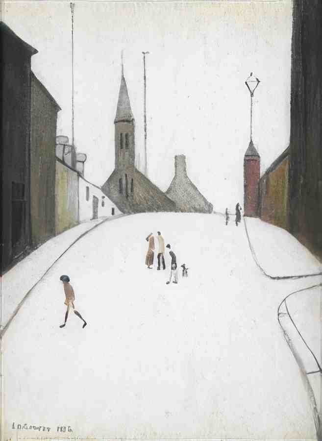 L S Lowry Church Street, Clitheroe(2) A4 Photo Print