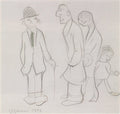 L S Lowry Conversation In The Street 1 A4 Art Photo Print 1