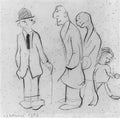 L S Lowry Conversation In The Street 2 A4 Art Photo Print 1