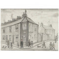 L S Lowry Corner Street Scene With Figures 1 A4 Art Photo Print 1