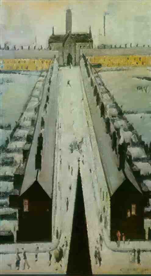 L S Lowry Council Estate,Lancashire A4 Photo Print