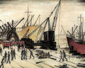 L S Lowry Cranes And Ships, Glasgow Docks 1 A4 Art Photo Print 1