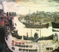 L S Lowry Dockside, Sunderland A4 Art Photo Print 1
