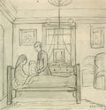 L S Lowry Doctor And Patient(1) A4 Photo Print 1