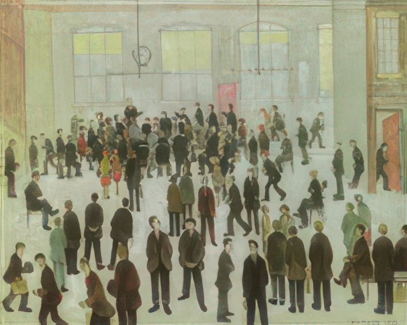 L S Lowry Election Time(1) A4 Photo Print 1
