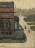 L S Lowry Entrance To Peel Park Public Library, Salford A4 Photo Print
