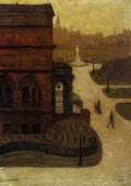 L S Lowry Entrance To Peel Park Public Library, Salford(1) A4 Photo Print