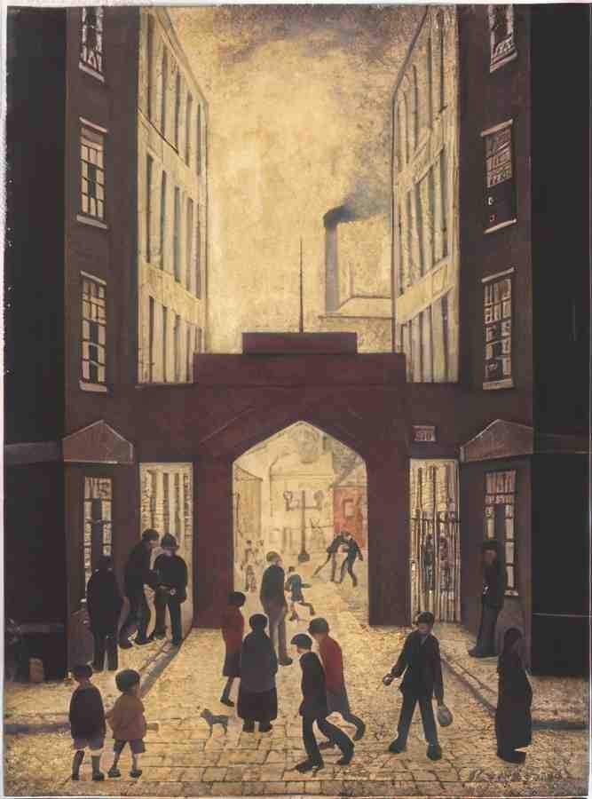 L S Lowry Entrance To The Dwellings(1) A4 Photo Print