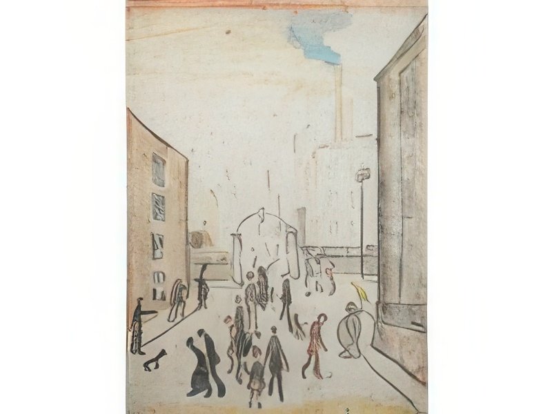L S Lowry Factory Gate(2) A4 Photo Print 1