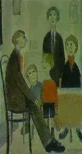 L S Lowry Family Group(10) A4 Photo Print 1