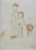 L S Lowry Family Group(12) A4 Photo Print 1