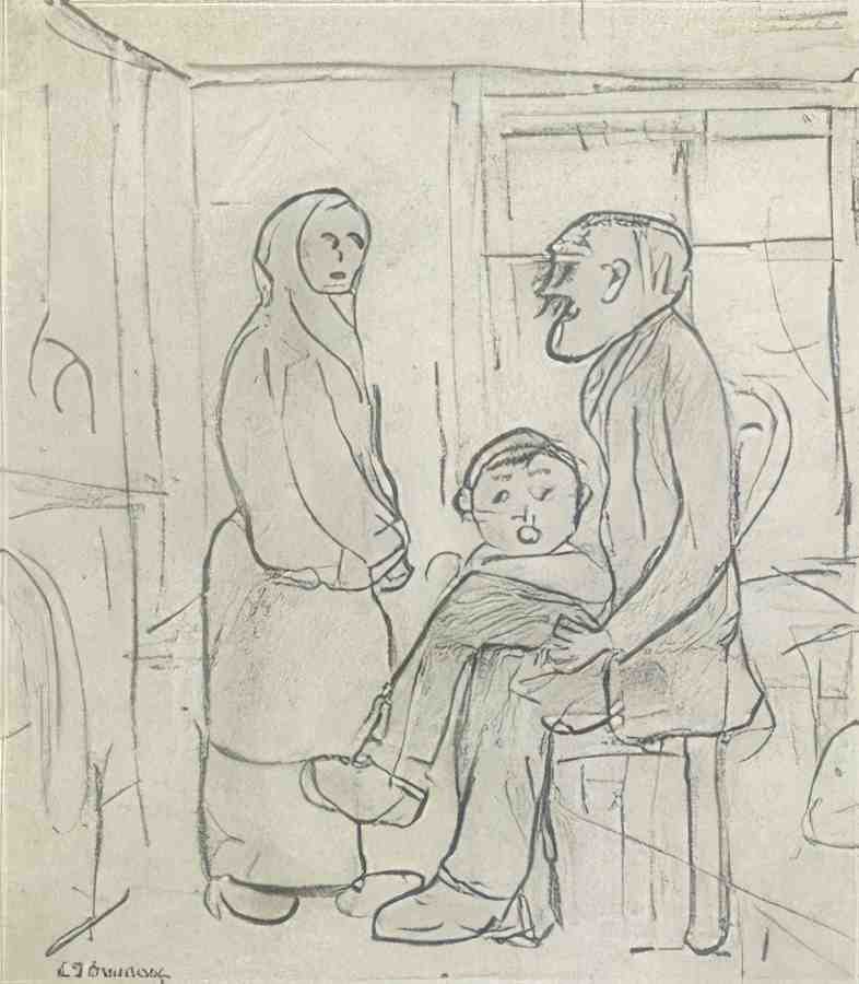 L S Lowry Family Group(14) A4 Photo Print 1