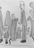 L S Lowry Family Group(16) A4 Photo Print