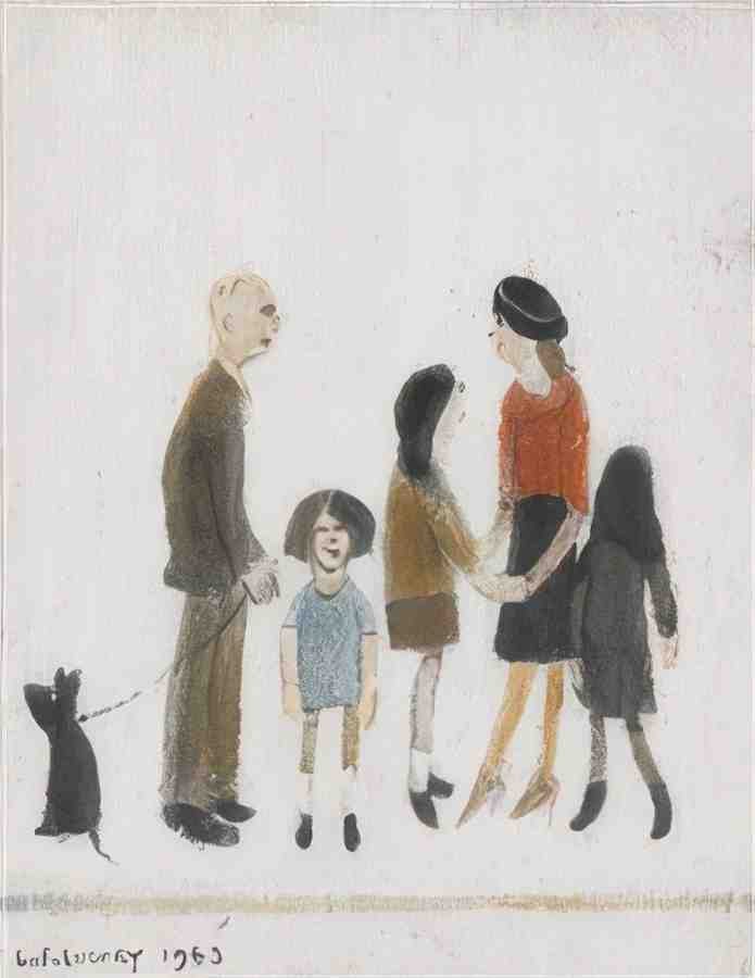 L S Lowry Family Group(1) A4 Photo Print 1