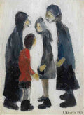 L S Lowry Family Group(2) A4 Photo Print