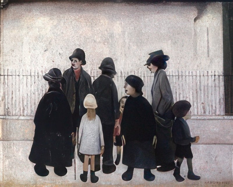 L S Lowry Family Group 7 A4 Art Photo Print 1