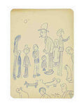 L S Lowry Family Group(9) A4 Photo Print