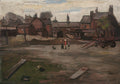 L S Lowry Farm Buildings, Worsley A4 Photo Print 1