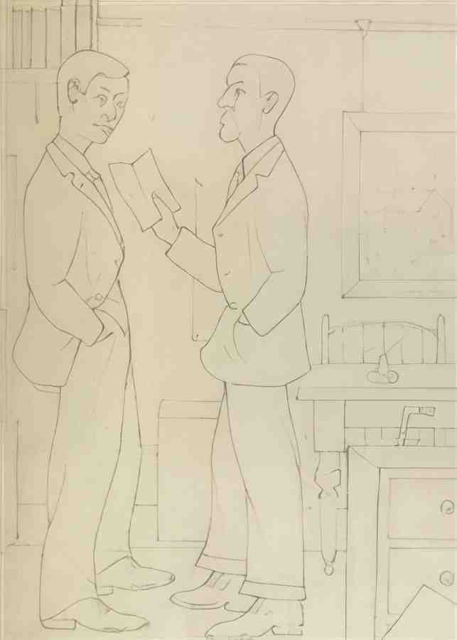 L S Lowry Father And Son (2) A4 Photo Print