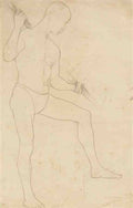 L S Lowry Figure Study (2) A4 Photo Print
