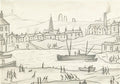 L S Lowry Figures Beside A Harbour 1 A4 Art Photo Print 1