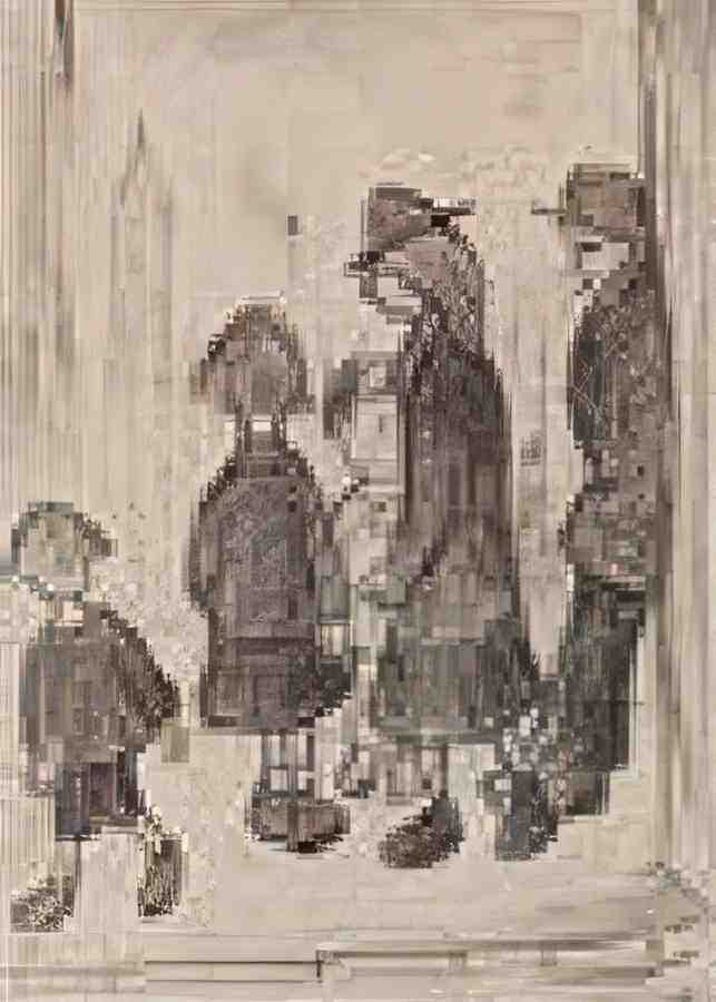 L S Lowry Figures By Railings 1 A4 Art Photo Print