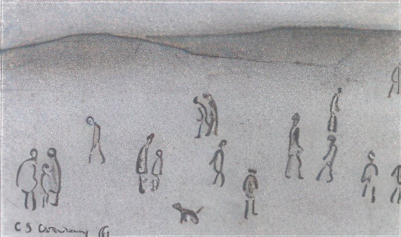 L S Lowry Figures In A Landscape(1) A4 Photo Print 1